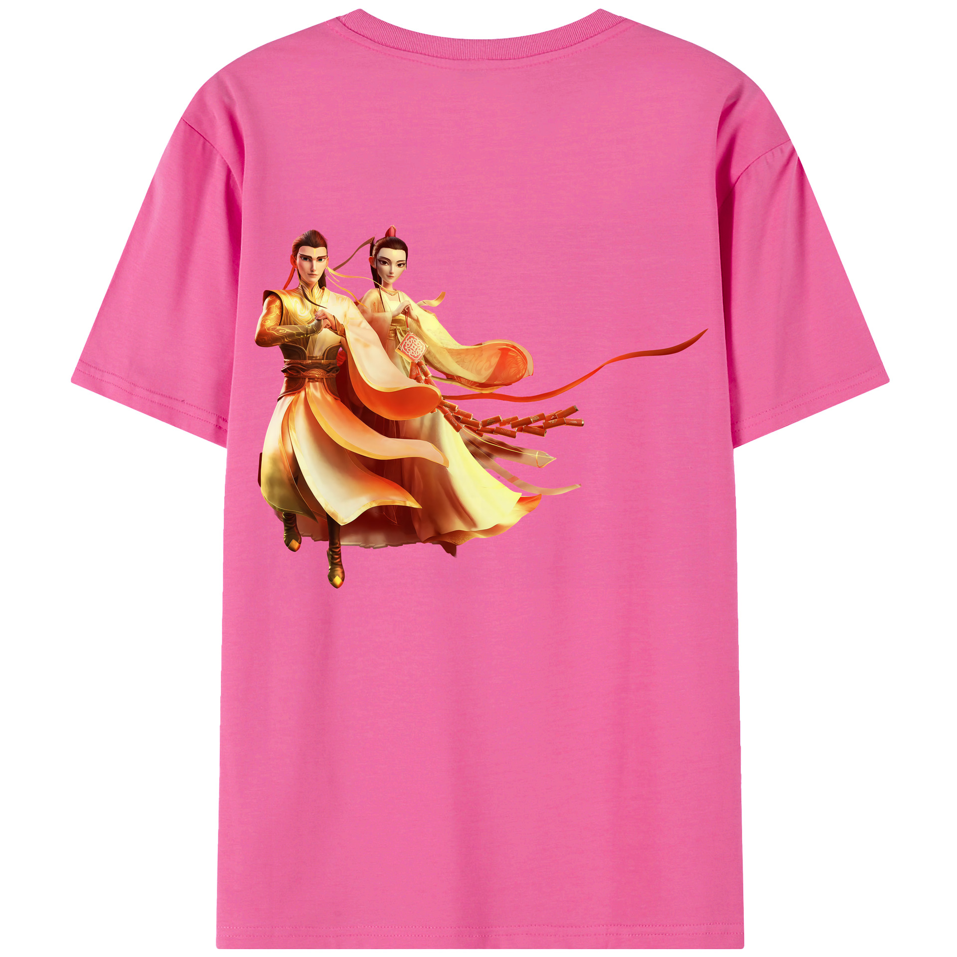 （画像用） Ne Zha 2 ナタ 魔童の大暴れ レディース半袖Tシャツ(バックプリント)